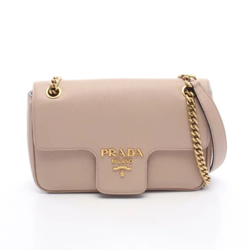 Prada Saffiano Leather Shoulder Bag Pink